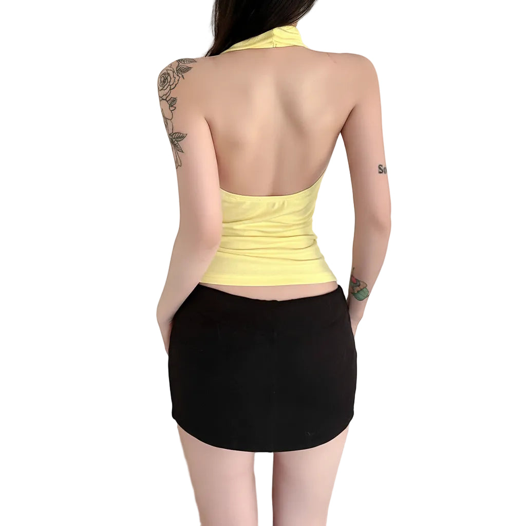 Women's Slim Fit Halter Neck Sleeveless Tank Top (Copy)